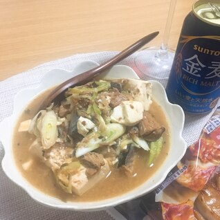 簡単♡サバ味噌缶の豆腐煮